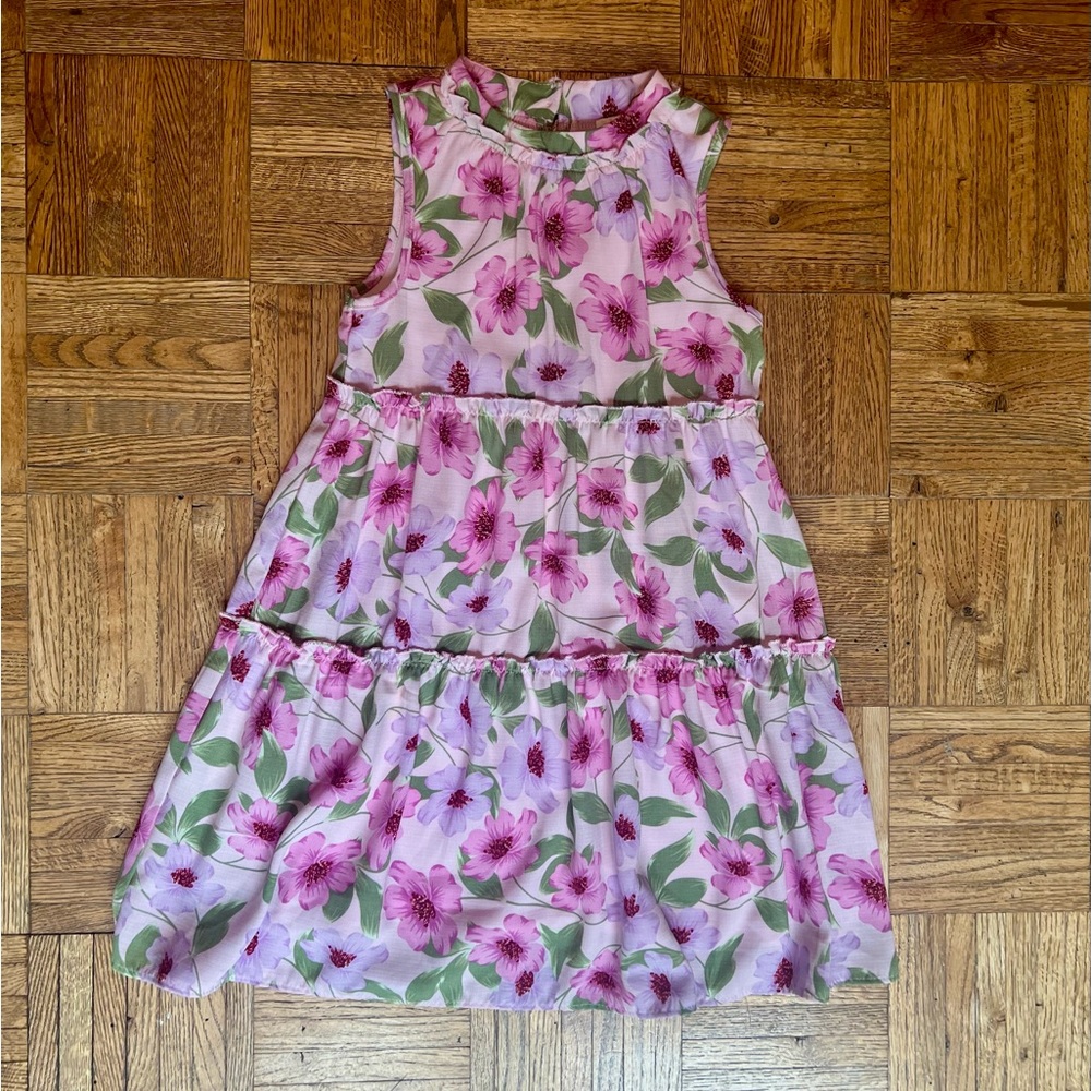 GB Girls Pink Ruffled Tiered Sundress